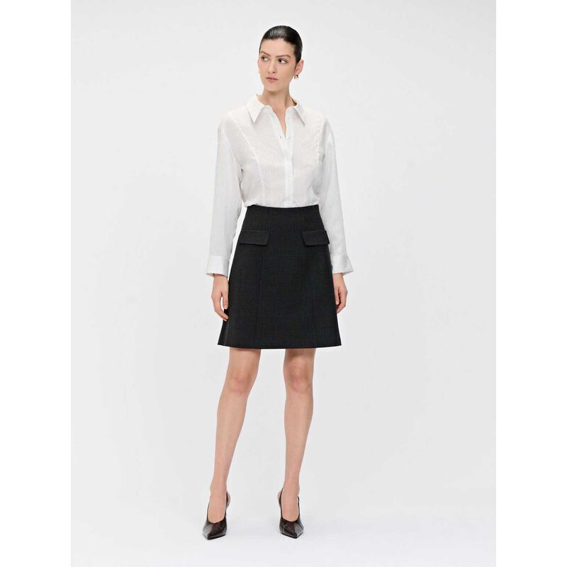 Veronika Maine Houndstooth Check Mini Skirt image number 2